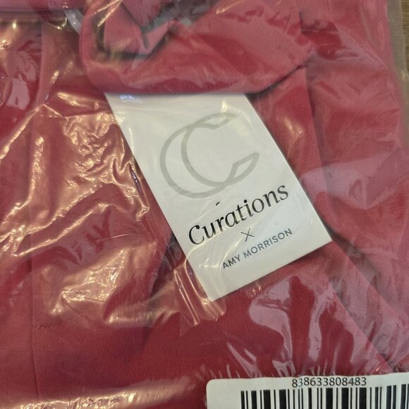 Curations Shorts Womens Large Pink Paperbag Waist Belted Pleated Pockets New - Picture 8 of 16